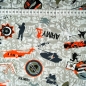 Preview: French Terry Sommersweat Armee /Grau