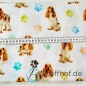 Preview: Baumwolljersey Cocker Spaniel Hund / Weiß