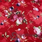 Preview: Baumwolljersey Blumenstrauß / Rot