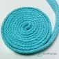 Preview: Baumwollkordel Flach 10mm Aqua