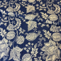 Preview: Voile Premium Baumwolle Blumen Navy Blau