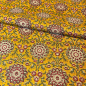 Preview: Voile Premium Baumwolle Blumen Ocker Gelb