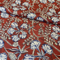 Preview: Voile Premium Baumwolle Blumen Ziegelrot