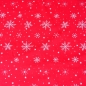 Preview: Baumwolljersey Schneeflocken / Rot