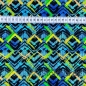 Preview: Premium Baumwolle Digitaldruck Zickzack Blau-Grün