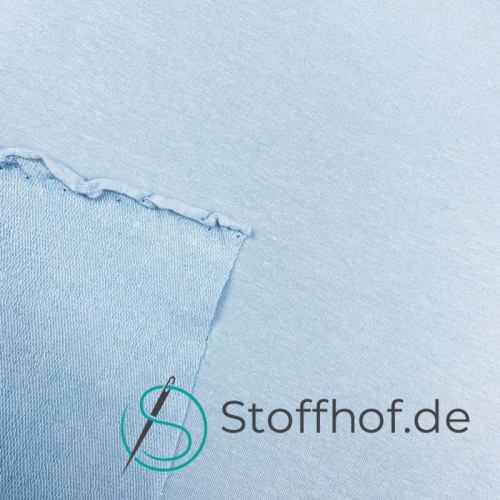 French Terry Sommersweat Uni Himmelblau