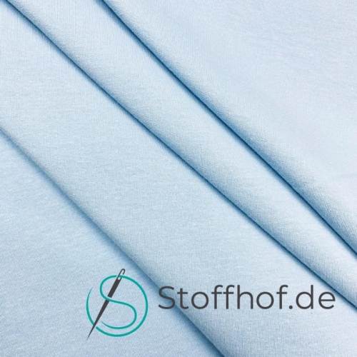 French Terry Sommersweat Uni Himmelblau