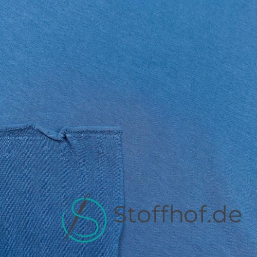 French Terry Sommersweat Uni Oxford Blau