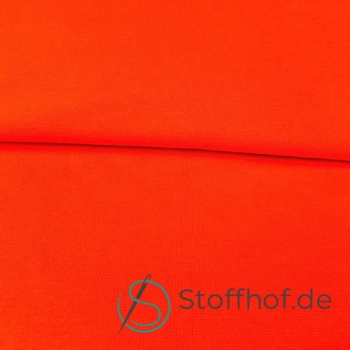 Bündchenstoff Gerippt kräftiges Orange 20cm