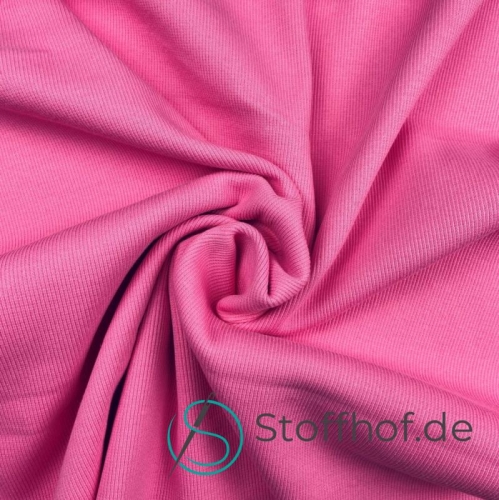 Bündchenstoff Gerippt Rosa 20cm