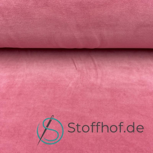 Baumwollsamt Nickistoff Dunkel Rosa