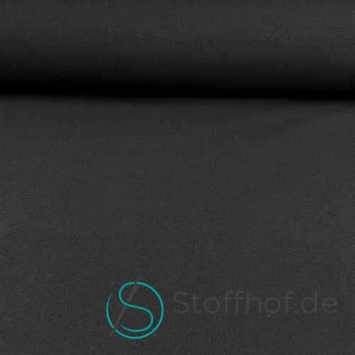 French Terry Sommersweat Uni Schwarz