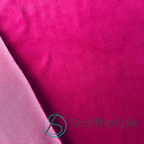 Baumwollsamt Nickistoff Fuchsia Pink