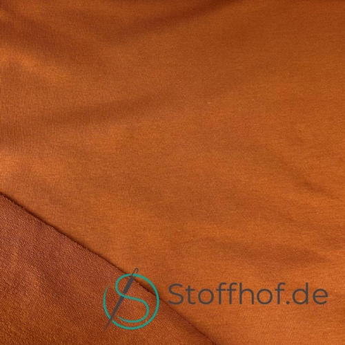 French Terry Sommersweat Uni Karamellbraun