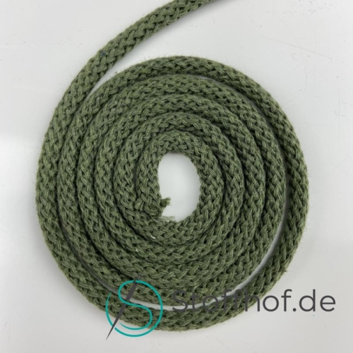 Baumwollkordel 5mm Khaki Grün