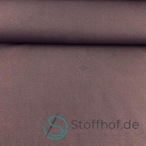 French Terry Sommersweat Uni Schokobraun