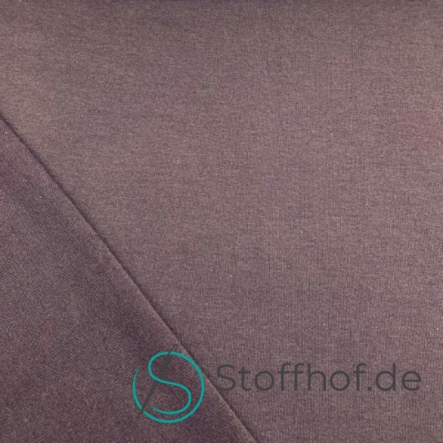 French Terry Sommersweat Uni Schokobraun