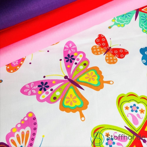 Baumwolle Bunte Schmetterlinge