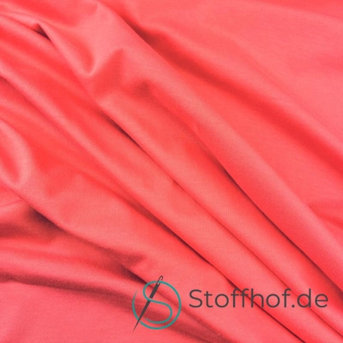Single Jersey Schlauchware Korallrot