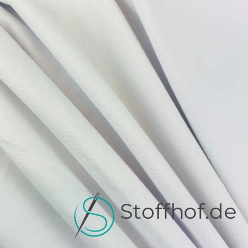 Single Jersey mit Elasthan Schlauchware Weiß