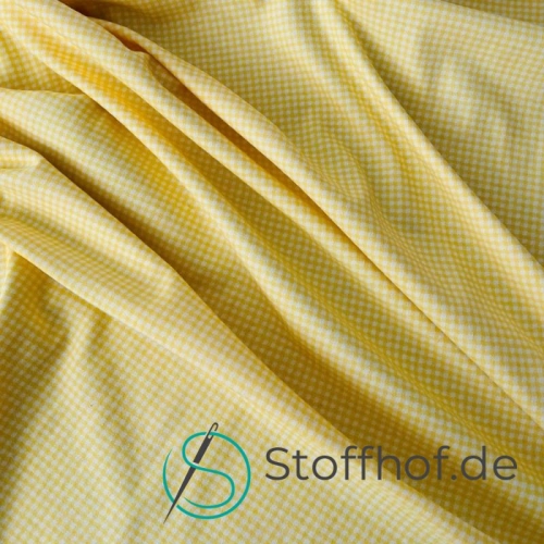 Interlock Jersey Gelb Kariert