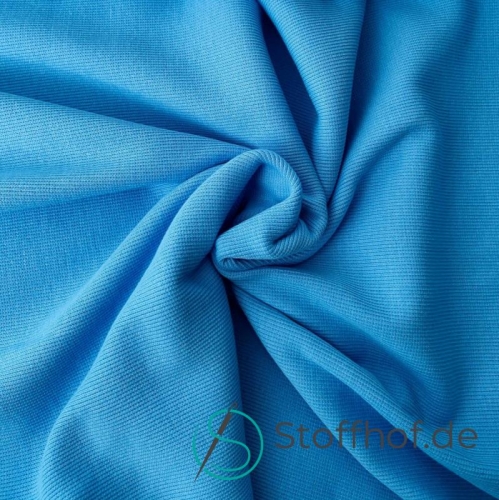 Bündchenstoff Gerippt Blau