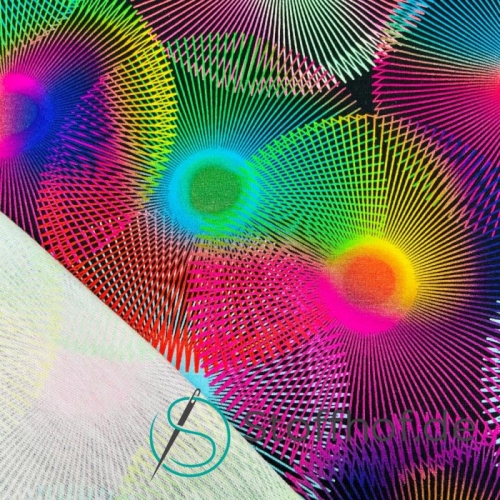 French Terry Sommersweat Neon Zahnräder