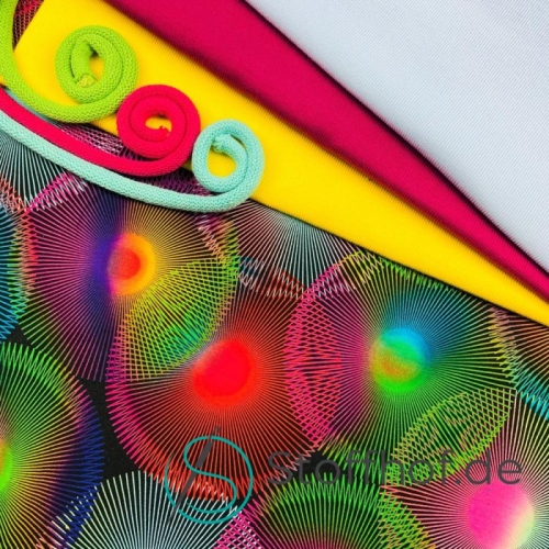 French Terry Sommersweat Neon Zahnräder