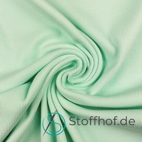 Bündchenstoff Gerippt Mint 20cm