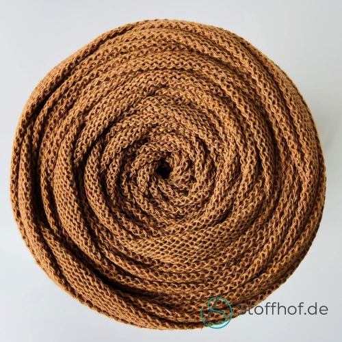 Baumwollkordel Flach 10mm Karamell