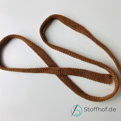 Baumwollkordel Flach 10mm Karamell