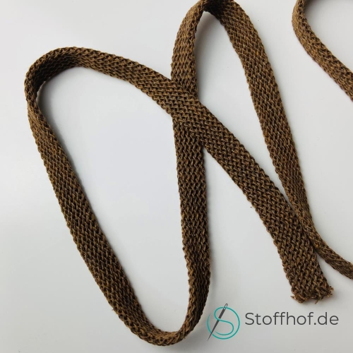 Baumwollkordel Flach 10mm Kaffee