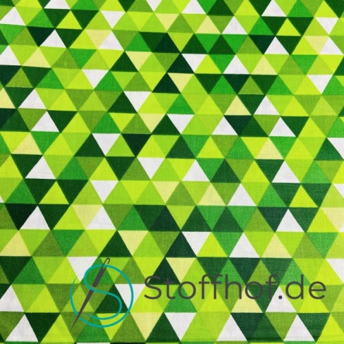 Baumwolle Dreieck-Muster Grüntöne
