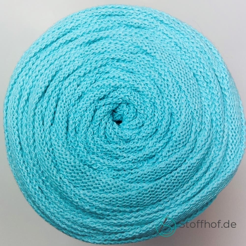 Baumwollkordel Flach 10mm Aqua