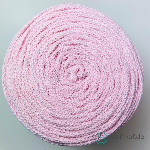 Baumwollkordel Flach 10mm Baby Rosa