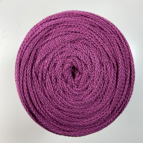 Baumwollkordel Flach 10mm Dunkel Fuchsia
