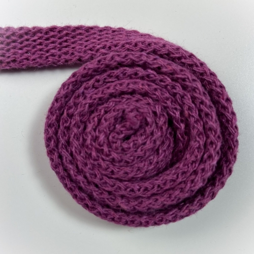 Baumwollkordel Flach 10mm Dunkel Fuchsia