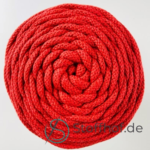 Baumwollkordel 5mm Erdbeerrot