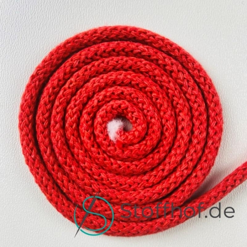 Baumwollkordel 5mm Erdbeerrot