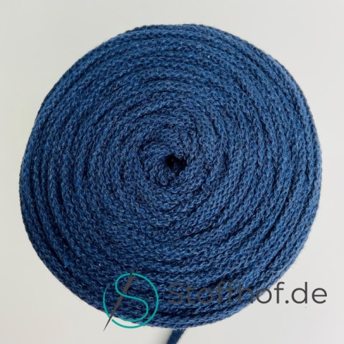 Baumwollkordel Flach 10mm Navy