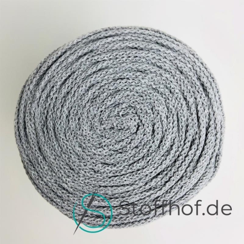 Baumwollkordel Flach 10mm Grau