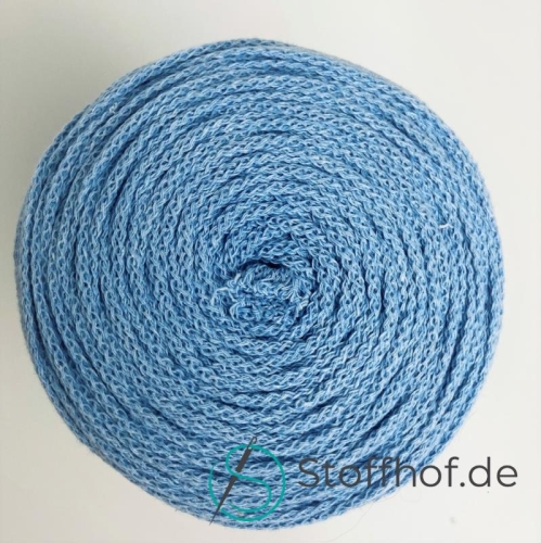 Baumwollkordel Flach 10mm Himmelblau