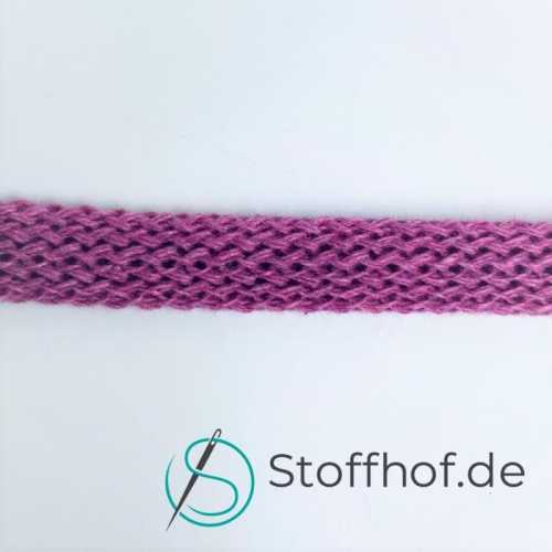 Baumwollkordel Flach 10mm Orchidee