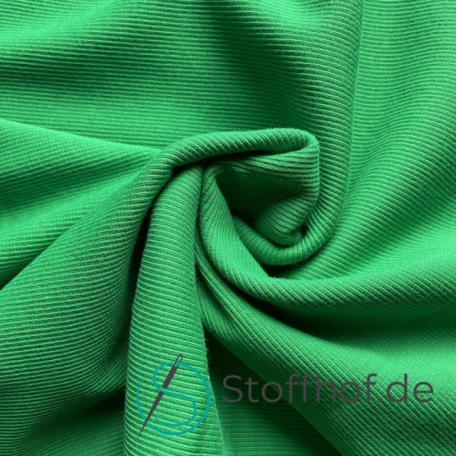 Bündchenstoff Gerippt Grasgrün 20cm