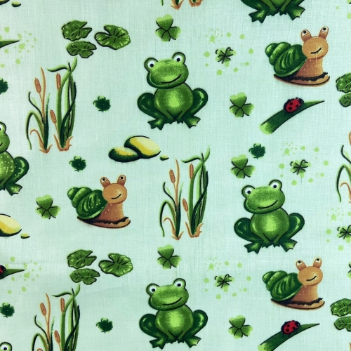 Baumwolle Frosch und Schnecke