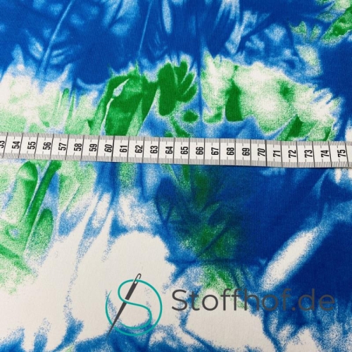 French Terry TIE DYE Lagune Blau-Grün
