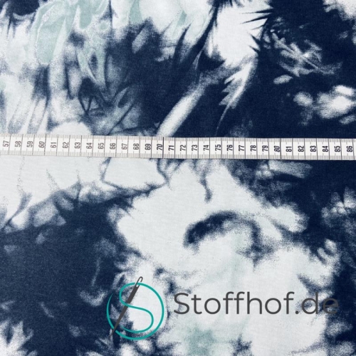 Baumwolljersey TIE DYE Batik Grau