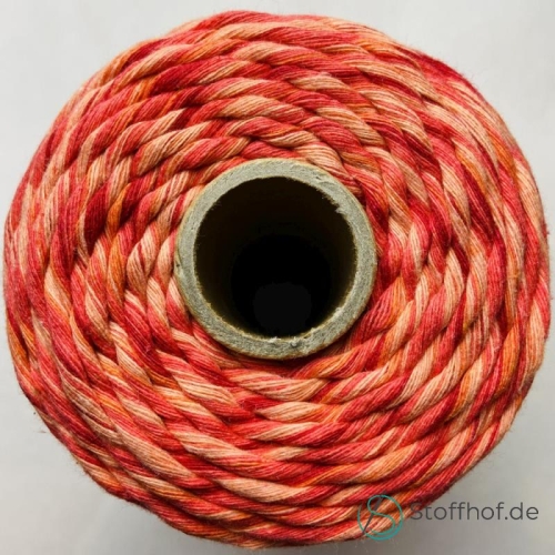 Makramee Garn Verzwirnt 3-4mm Mohnblume