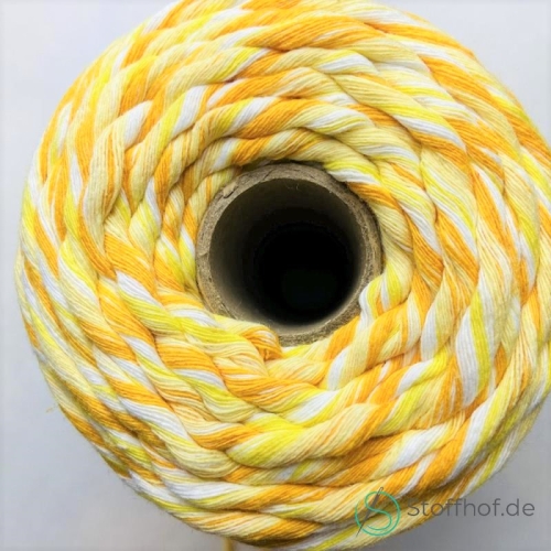 Makramee Garn Verzwirnt 3-4mm Sonniger Mix