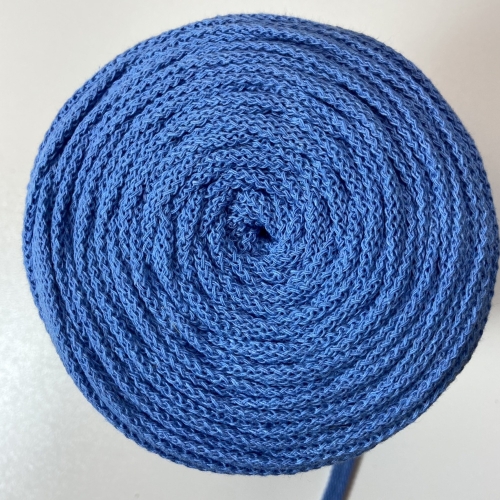 Baumwollkordel Flach 10mm Jeansblau
